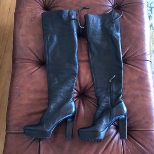 knee high leather boots